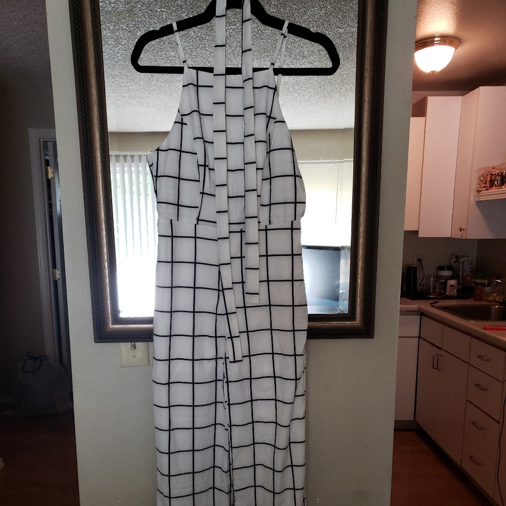 Black and white jumpsuit